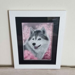 Husky Portrait - Original Artwork - Pastel Pencil Drawing